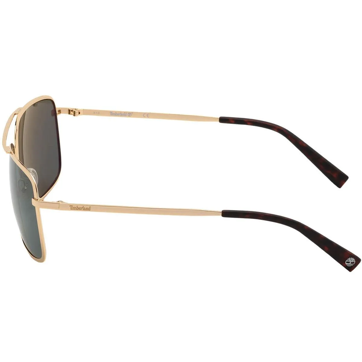 Timberland Men's Sunglasses - Green Polarized Lens Squared Metal Frame | TB9202 6232R
