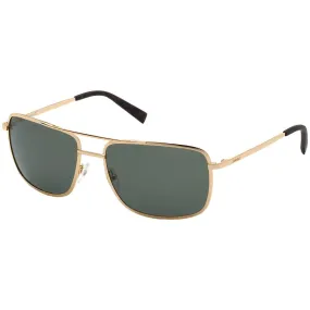 Timberland Men's Sunglasses - Green Polarized Lens Squared Metal Frame | TB9202 6232R
