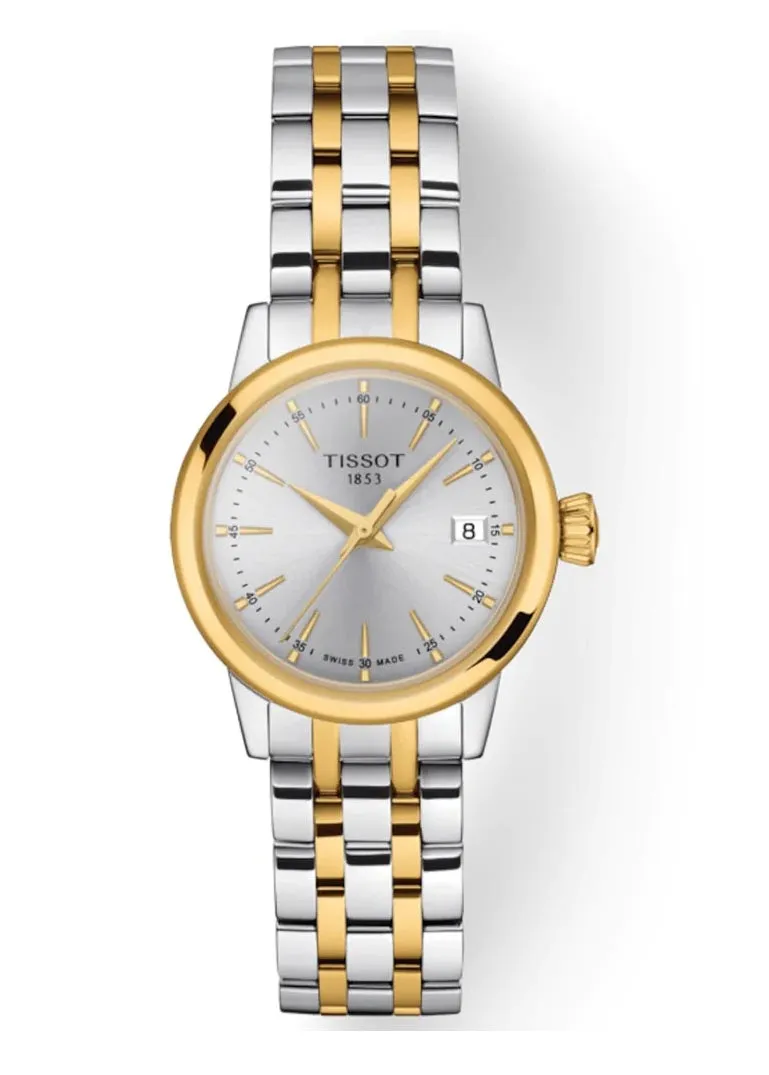 TISSOT SWISS LADIES CLASSIC DREAM BITONE STAINLESS BRACELET T129-210-22-031-00