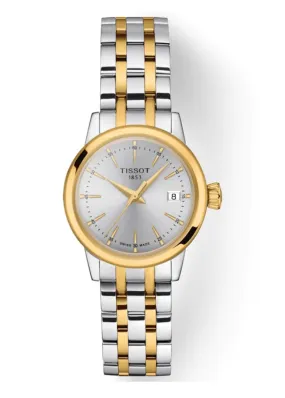 TISSOT SWISS LADIES CLASSIC DREAM BITONE STAINLESS BRACELET T129-210-22-031-00