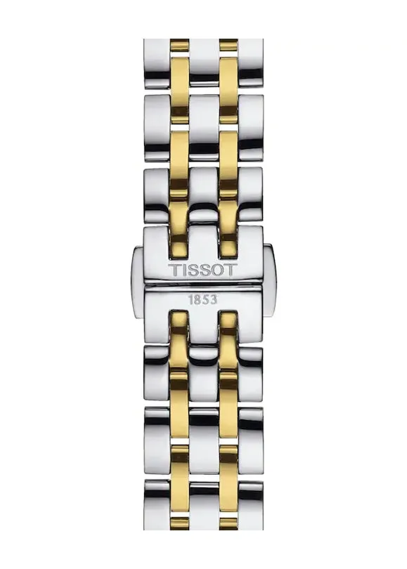 TISSOT SWISS LADIES CLASSIC DREAM BITONE STAINLESS BRACELET T129-210-22-031-00