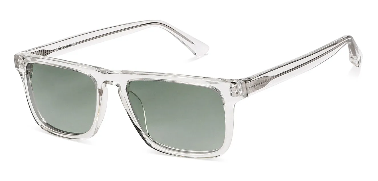 Transparent Rectangle Full Rim Unisex Sunglasses by John Jacobs-137132