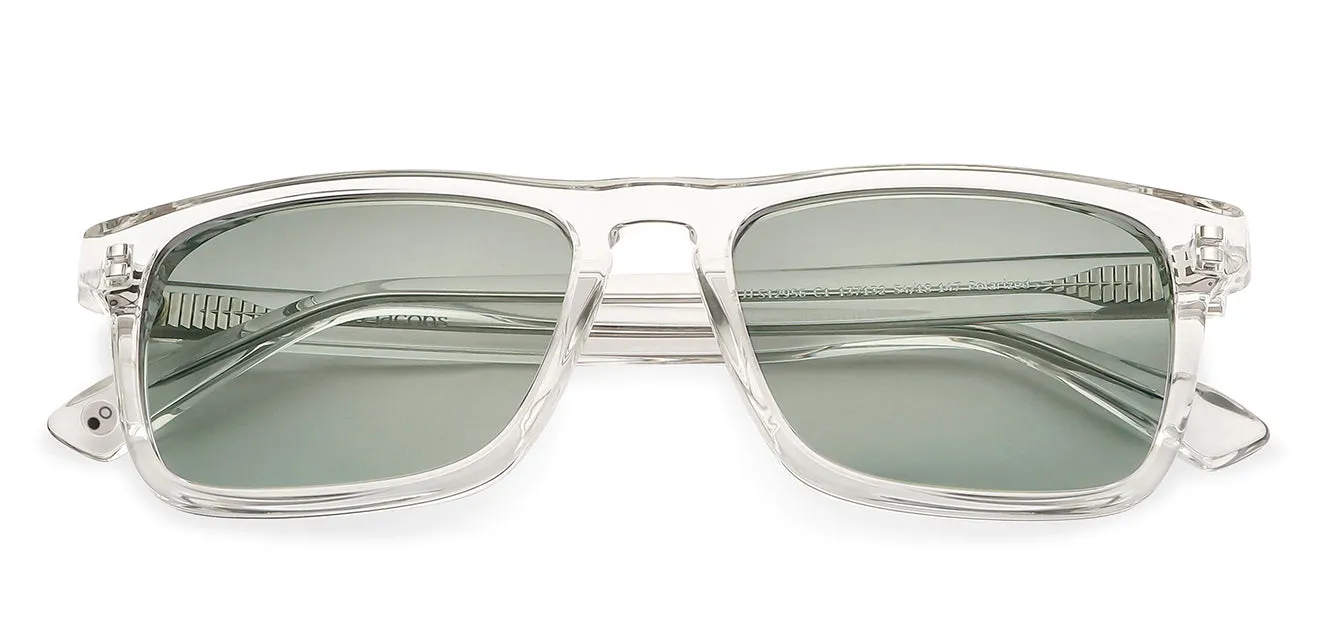 Transparent Rectangle Full Rim Unisex Sunglasses by John Jacobs-137132