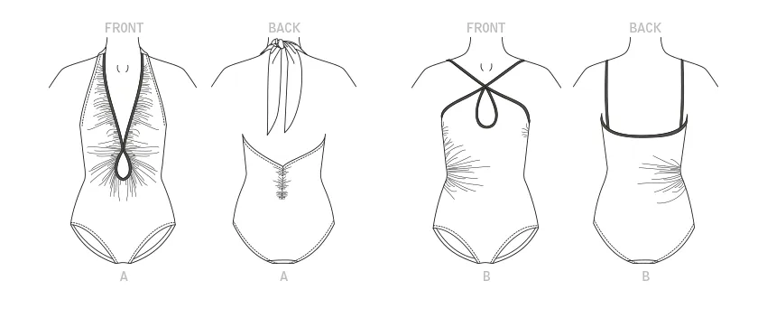 Vogue sewing pattern 1894 Misses' Swimsuits