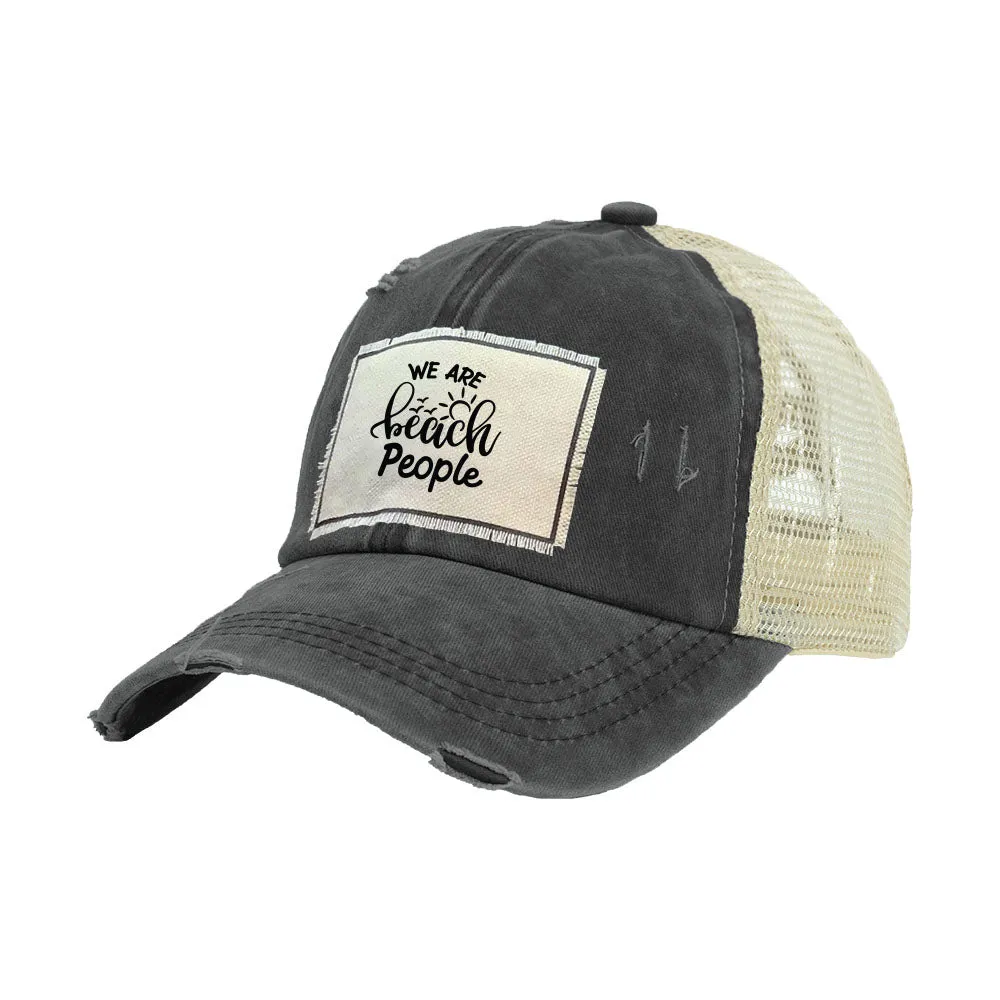 We Are Beach People - Vintage Distressed Trucker Adult Hat