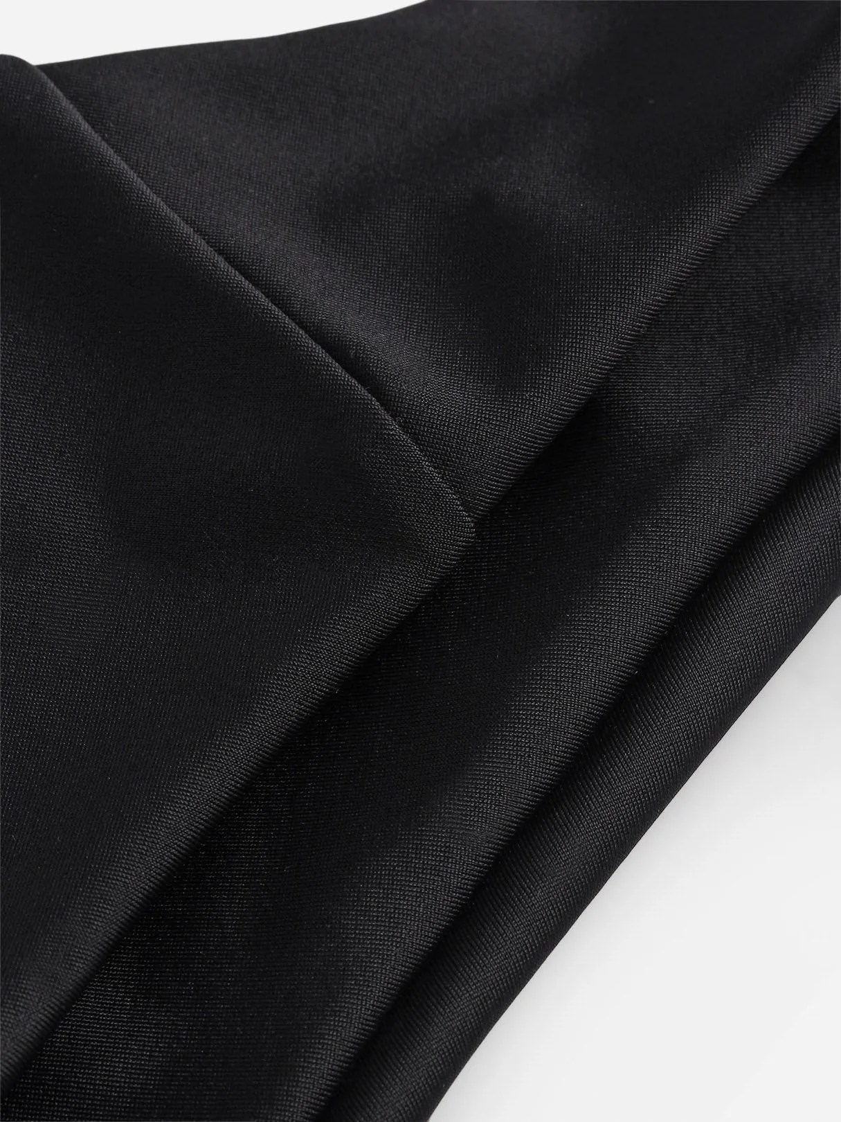 Wholesale Black Off The Shoulder Sleeveless Crossed Front Bodycon 2 Piece Bikinis