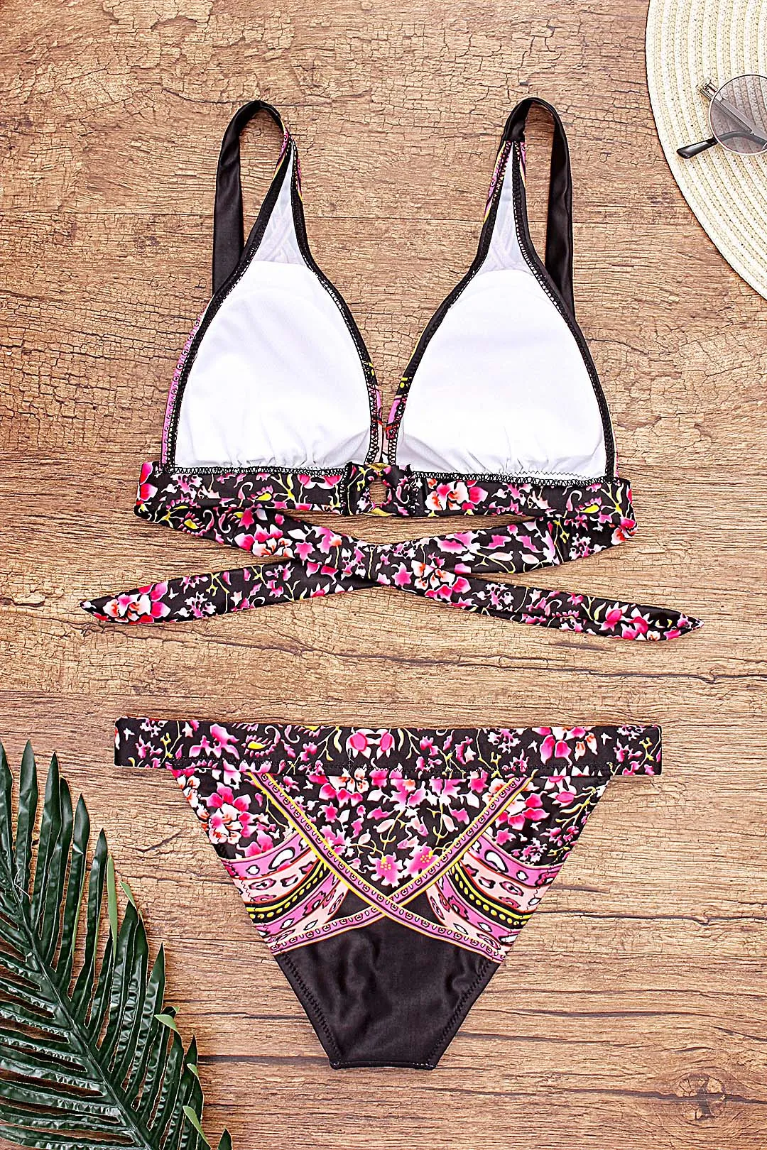 Wholesale Floral Print Two Piece Bikinis