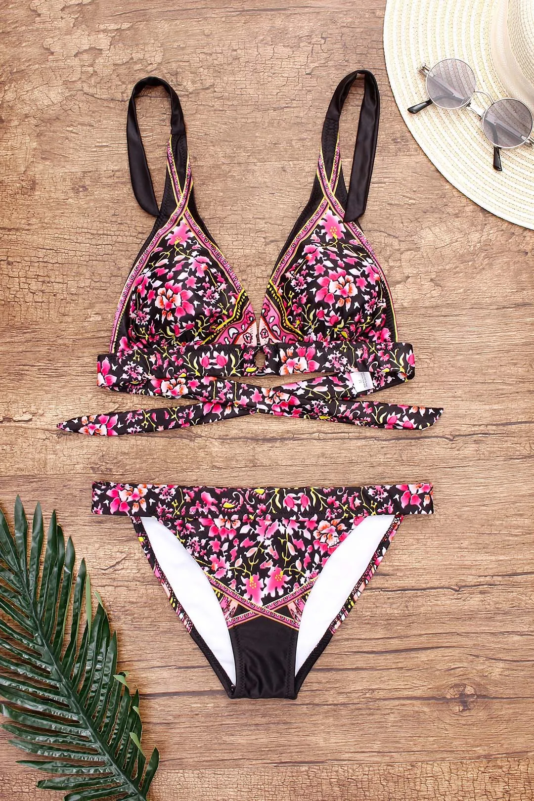 Wholesale Floral Print Two Piece Bikinis