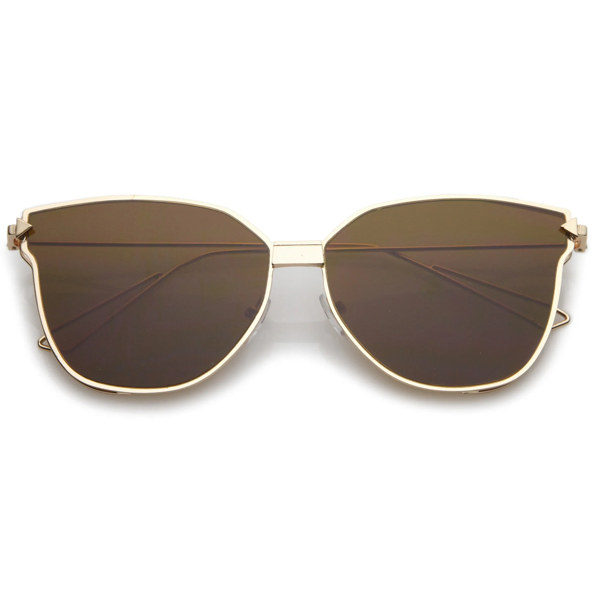Women's Fine Detailed Flat Lens Horned Rm Sunglasses A909