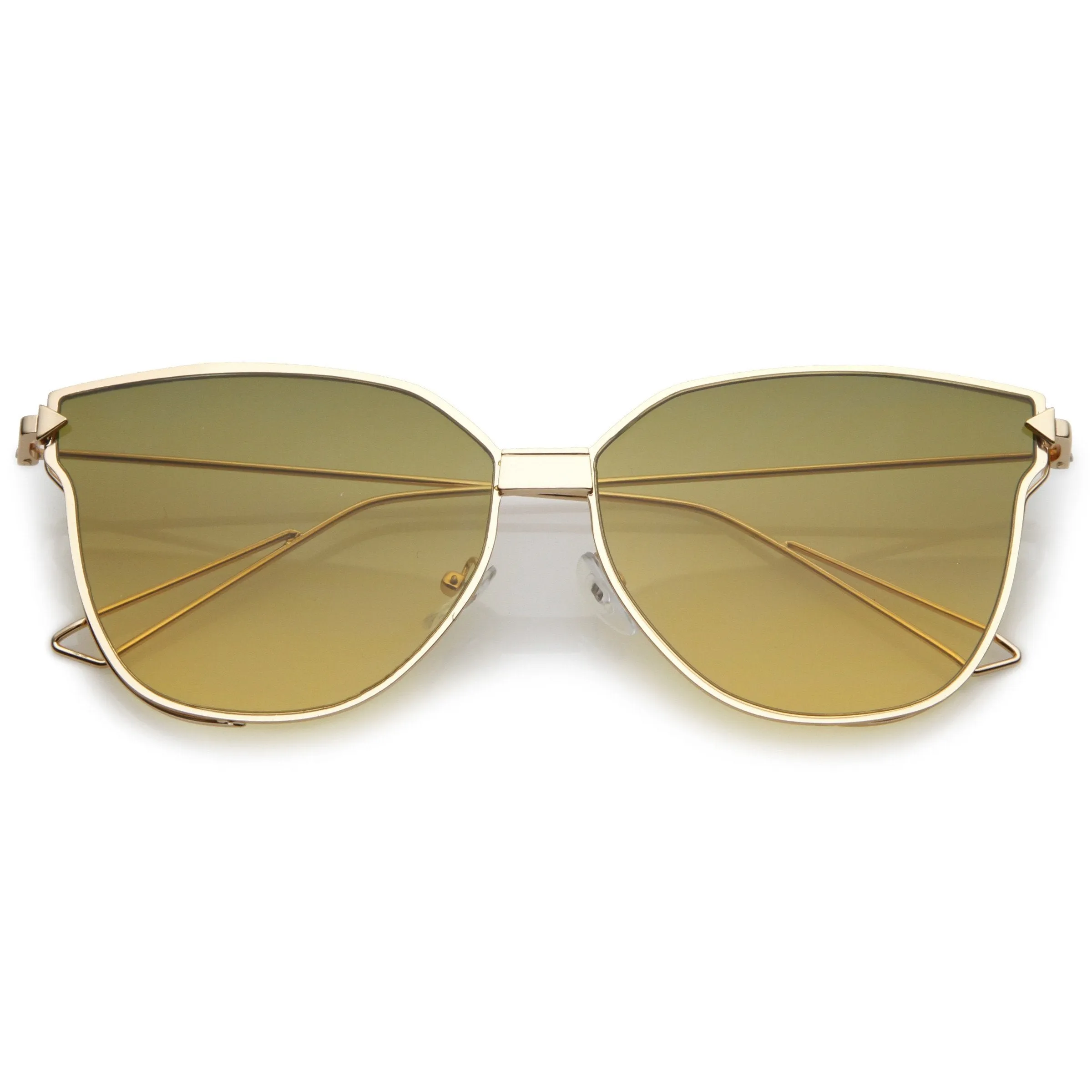 Women's Fine Detailed Flat Lens Horned Rm Sunglasses A909