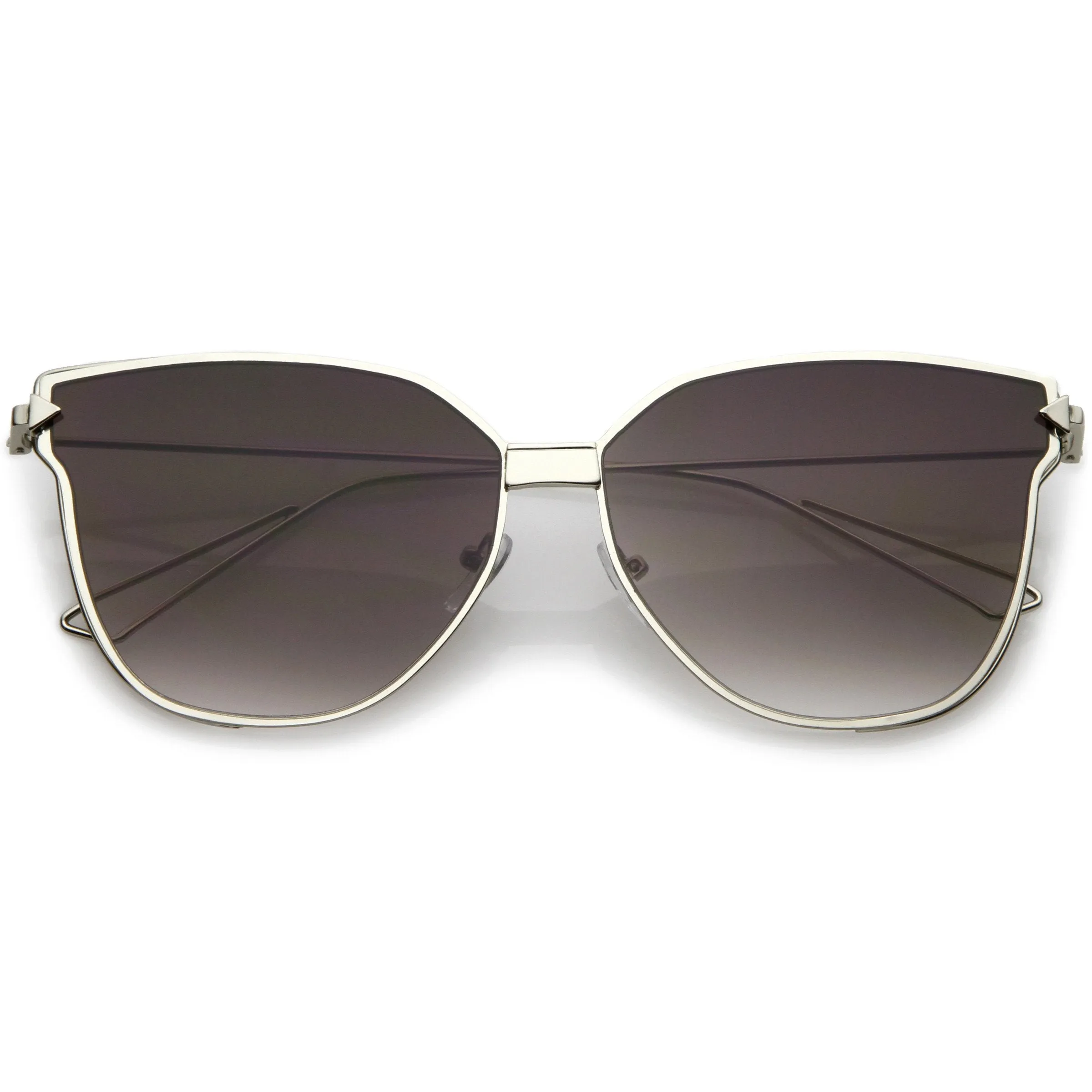 Women's Fine Detailed Flat Lens Horned Rm Sunglasses A909