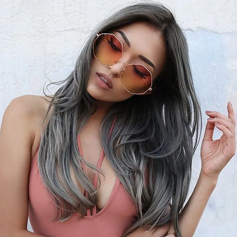 Women's Indie Festival Oversize Hexagon Sunglasses A656