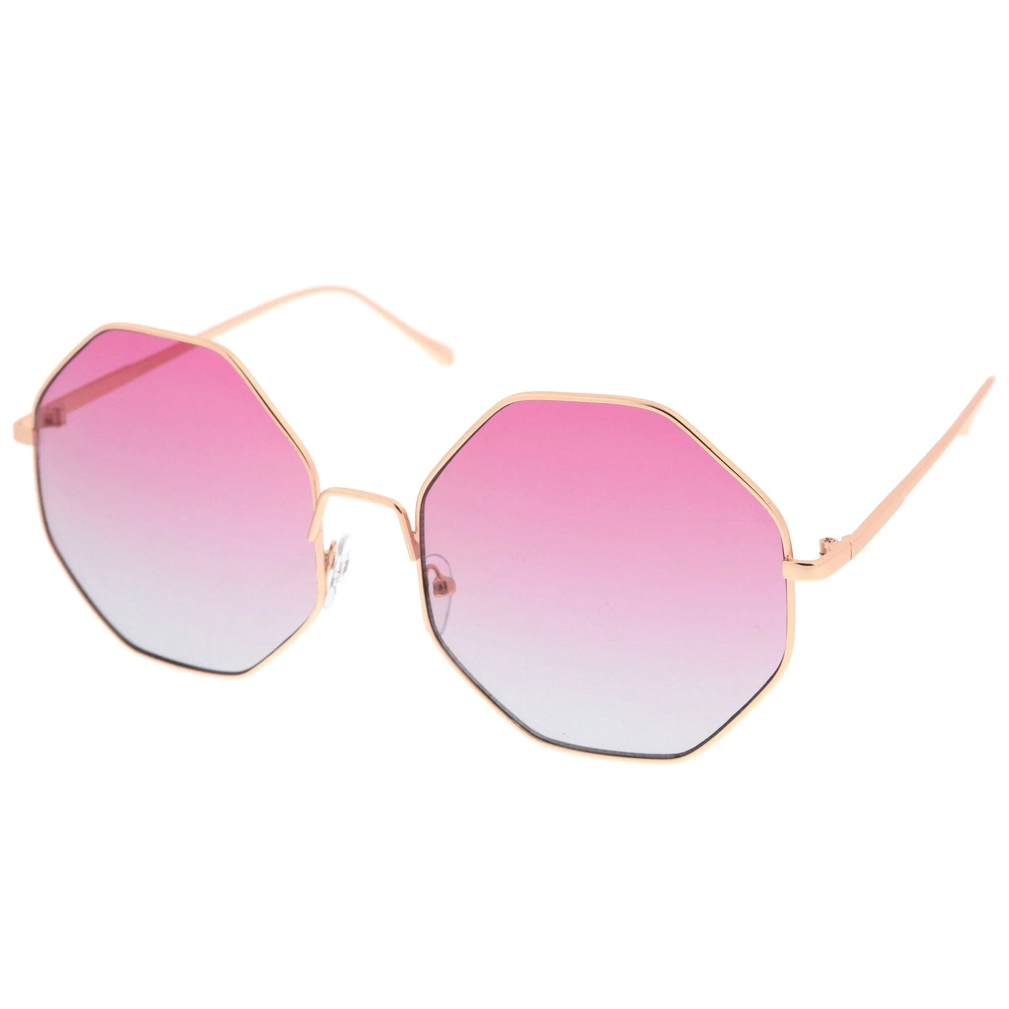 Women's Indie Festival Oversize Hexagon Sunglasses A656