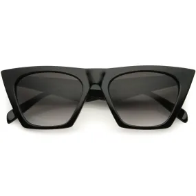 Women's Retro Modern Flat Top Cat Eye Sunglasses C976
